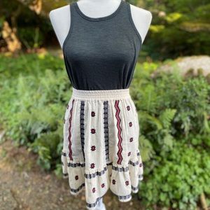 Embroidered Western Skirt